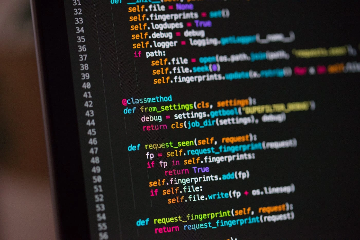 Close-up of programming code on a screen
